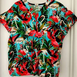 Tropical scrub top